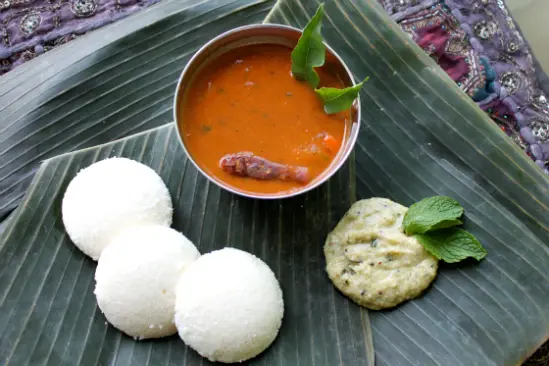 idli sambar chutney
